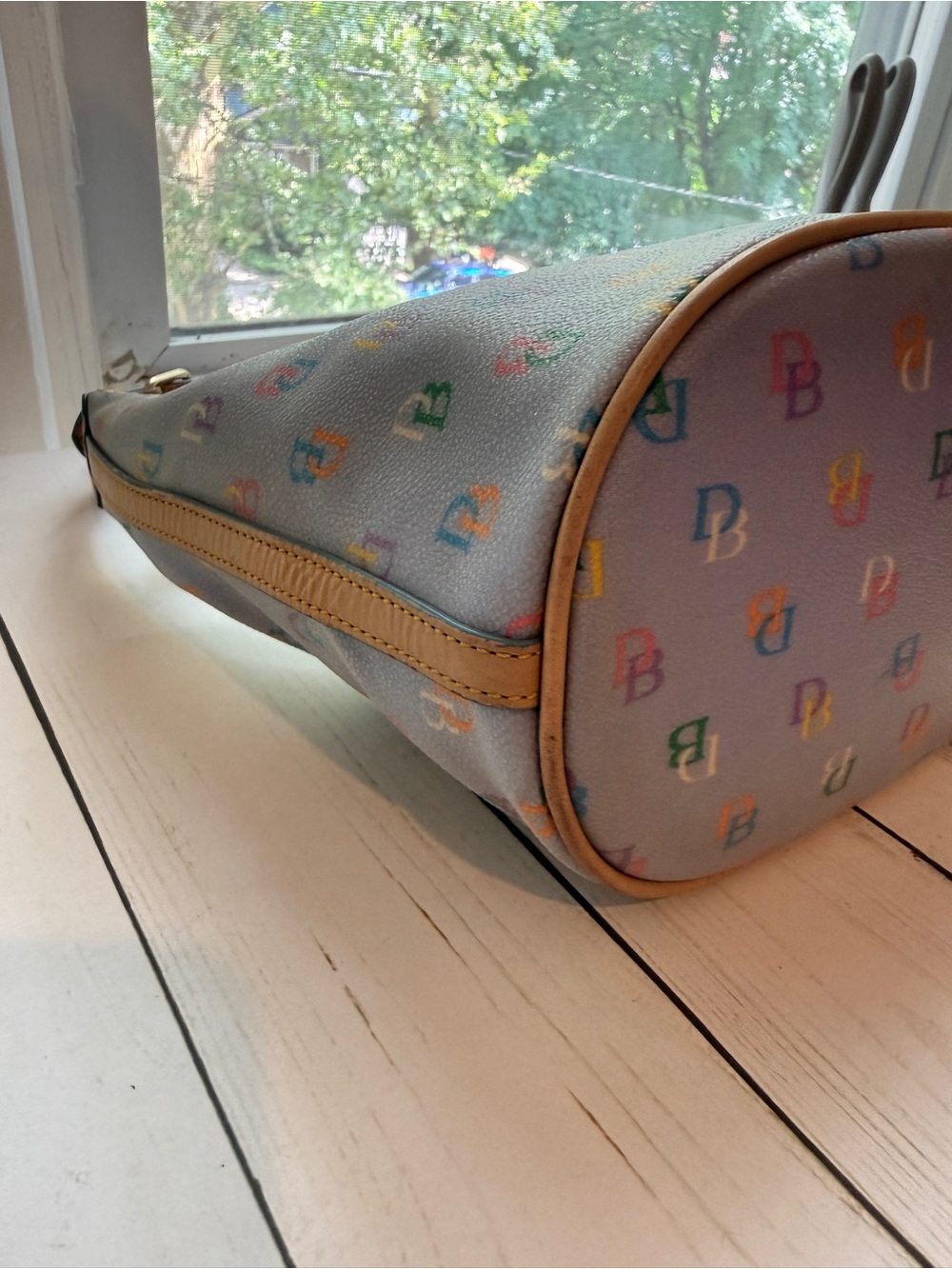 Dooney & Bourke | Vintage Y2K Multicolor DB Logo Mini Hobo with Rainbow Zipper - Picture 10 of 13